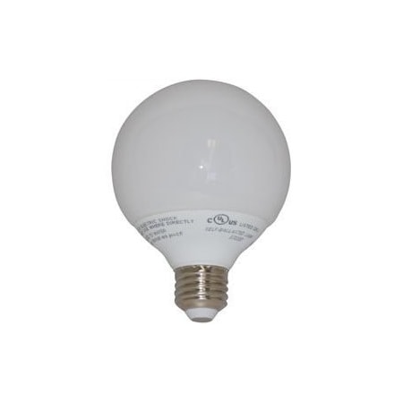 Compact Fluorescent Bulb Cfl Globe Shape, Replacement For Donsbulbs, Cf15G25/Cw/Med